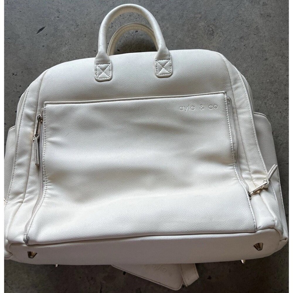 AYLA Co DIAPER BAG white cream Women’s Large Bag Travel Multipocket Carryon